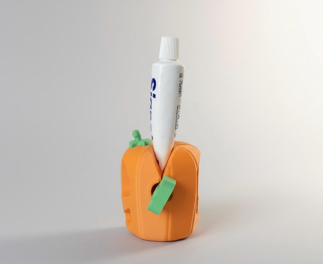 Presse tube Citrouille Halloween | Accessoire salle de bain amusant | Idée cadeau anti-gaspillage