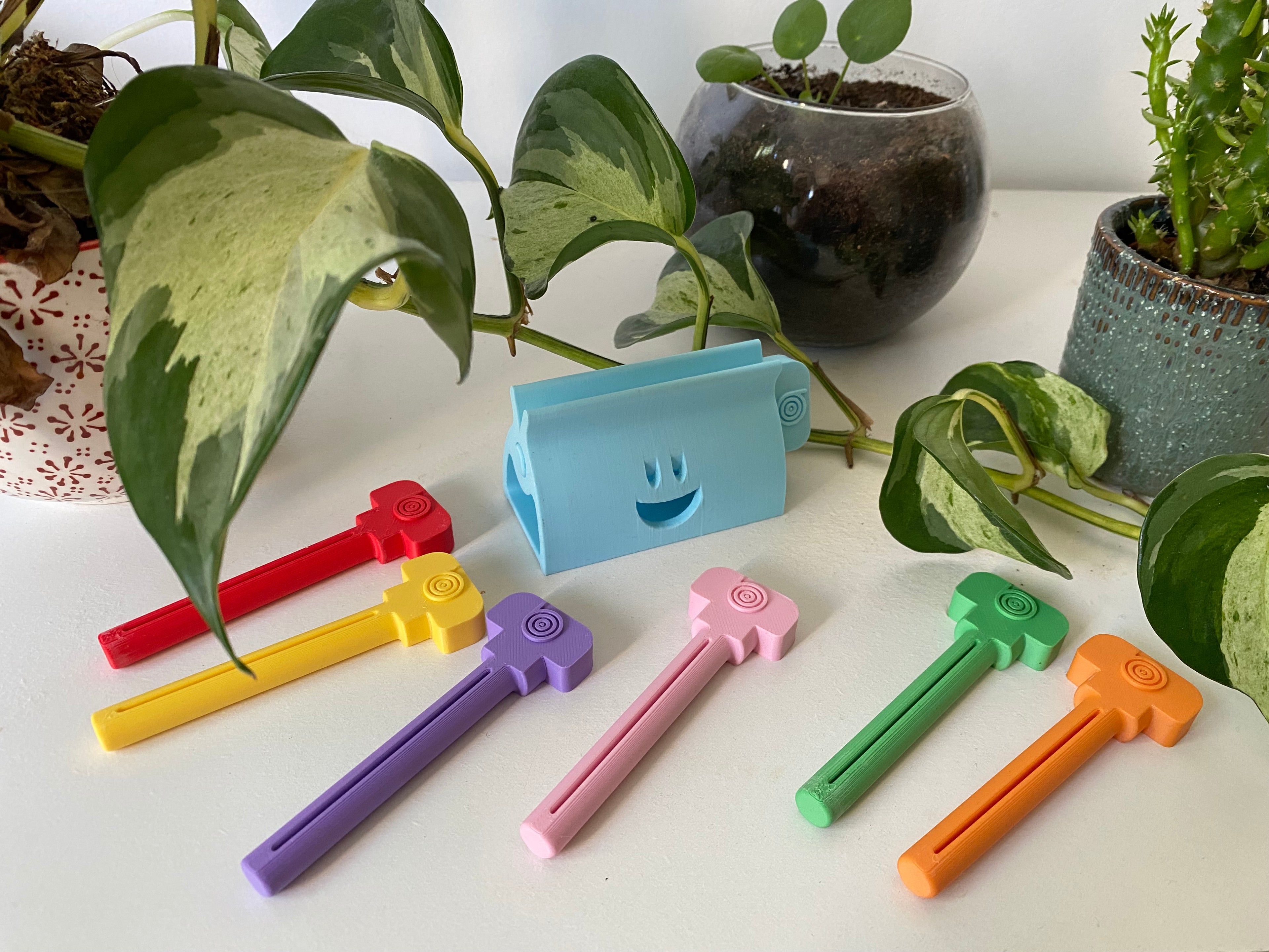 Presse-tube dentifrice 3D | Accessoire zéro déchet salle de bain | 7 couleurs