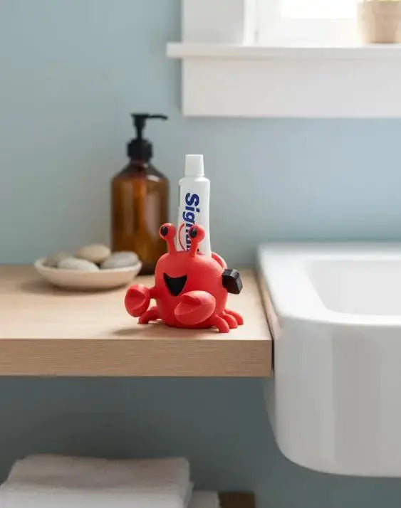 Presse-Moi tube de Dentifrice Crabe Rigolo Accessoire Salle de Bain Kawaii Idée Cadeau Fun pour Enfants et Adultes