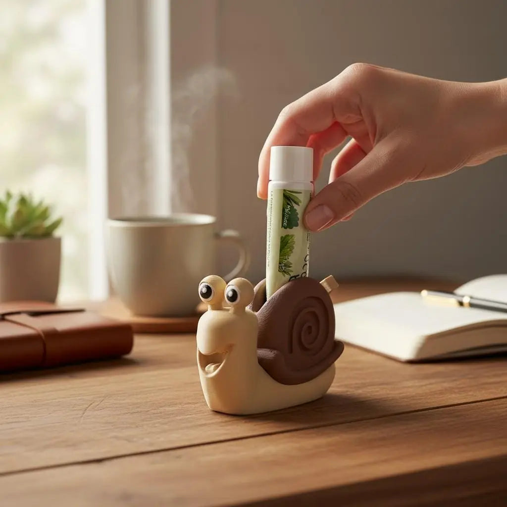 Presse-tube de dentifrice escargot | Accessoire salle de bain mignon | Animal rigolo en 3D | Cadeau original Presse-moi