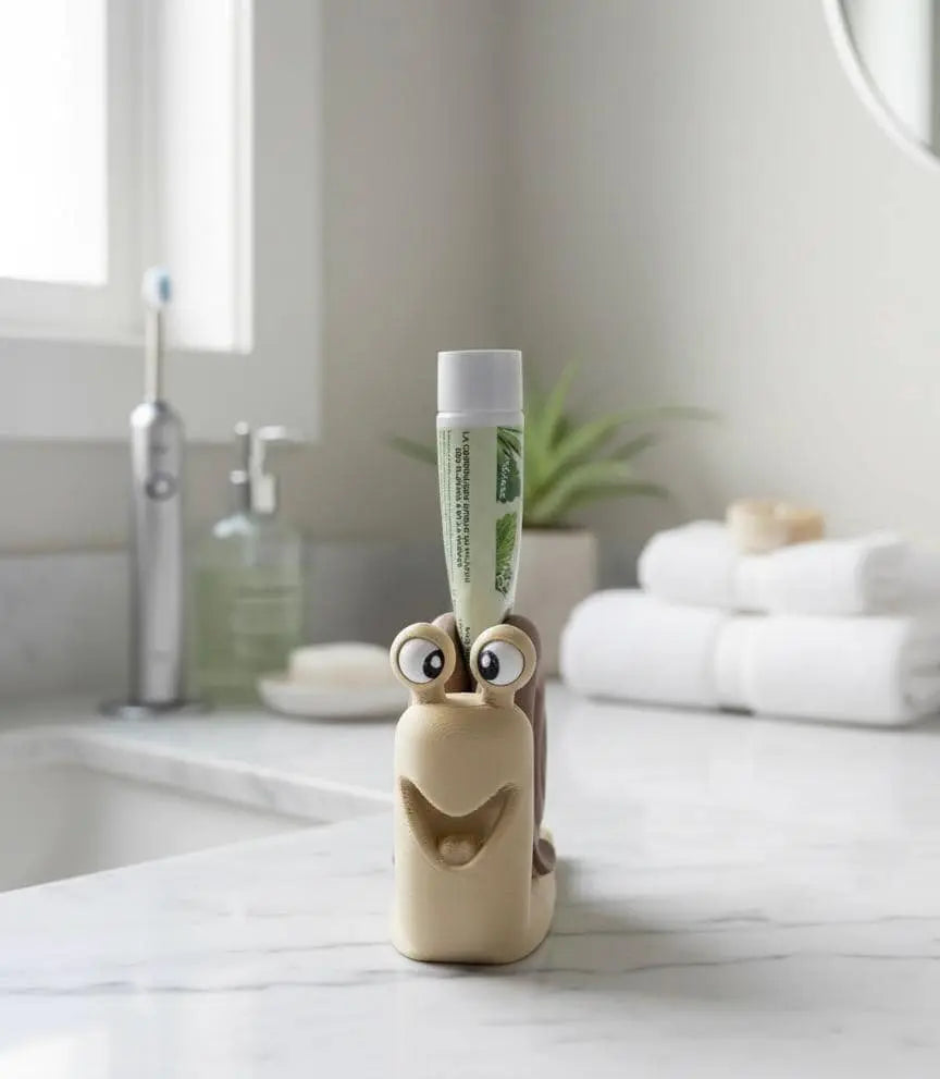 Presse-tube de dentifrice escargot | Accessoire salle de bain mignon | Animal rigolo en 3D | Cadeau original Presse-moi